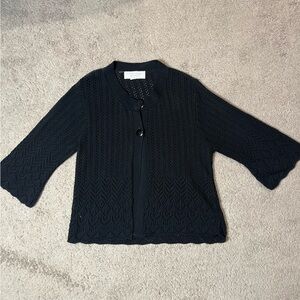 United States black mesh sweater
